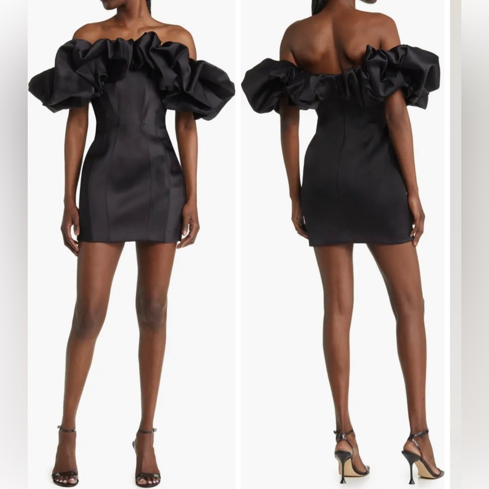 House of cb Selena puff off shoulder minidress